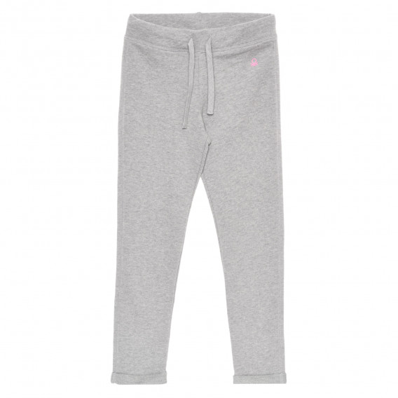 Παντελόνι με ροζ λογότυπο της μάρκας και διπλωμένα πόδια Benetton 336109 