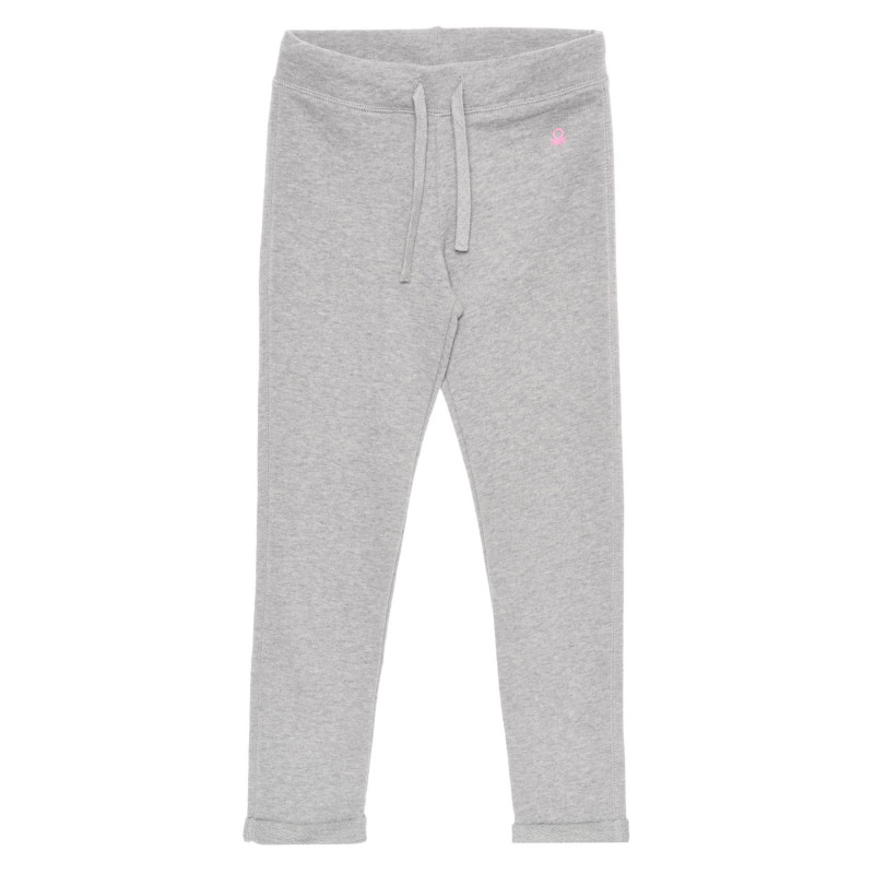 Παντελόνι με ροζ λογότυπο της μάρκας και διπλωμένα πόδια  336109