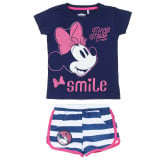 Σετ βαμβακερό μπλουζάκι και σορτς Minnie Mouse, μπλε Minnie Mouse 336230 