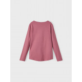 Ροζ βαμβακερή μακρυμάνικη μπλούζα με στάμπα &#39;&#39;Girl you totally got this&#39;&#39; Name it 336307 2