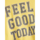 Κίτρινη βαμβακερή μακρυμάνικη μπλούζα με την επιγραφή &#39;&#39;Feel good today&#39;&#39; Name it 336341 3