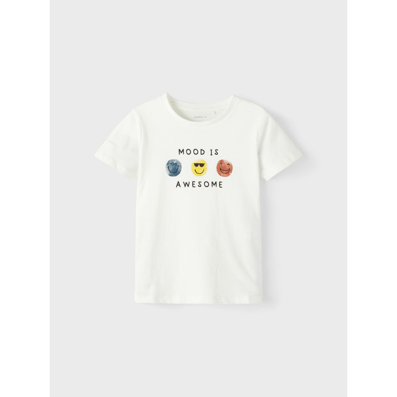 Το Mood βαμβακερό μπλουζάκι είναι φοβερό για το μωρό, λευκό  336420