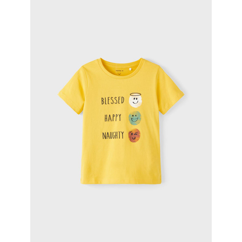 Blessed cotton t-shirt for baby, κίτρινο  336430