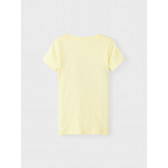 T-shirt από οργανικό βαμβάκι με στάμπα ουράνιου τόξου, κίτρινο Name it 336469 2