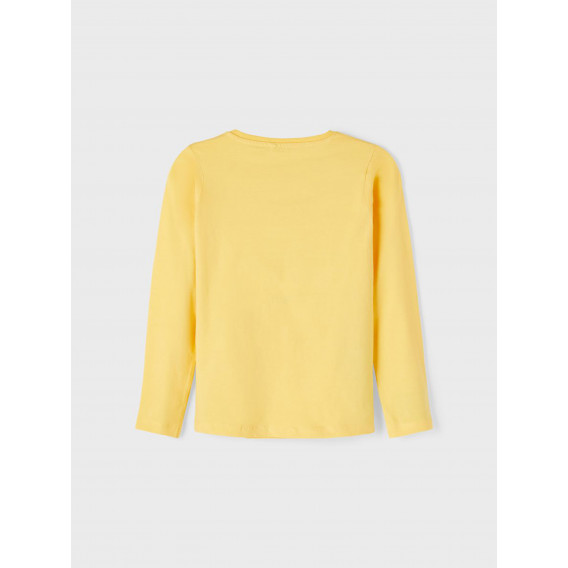 Μακρυμάνικη μπλούζα από οργανικό βαμβάκι ουράνιο τόξο, κίτρινο Name it 336483 2