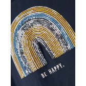 Μακρυμάνικη μπλούζα από οργανικό βαμβάκι ουράνιο τόξο, μπλε ναυτικό Name it 336487 3