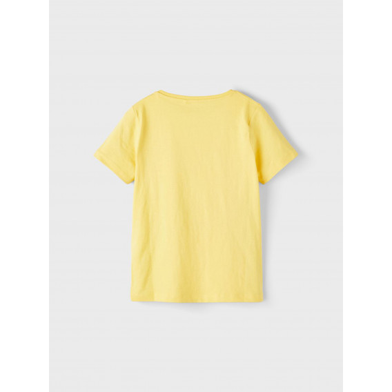 Ψηφιακό βαμβακερό μπλουζάκι, κίτρινο Name it 336622 2