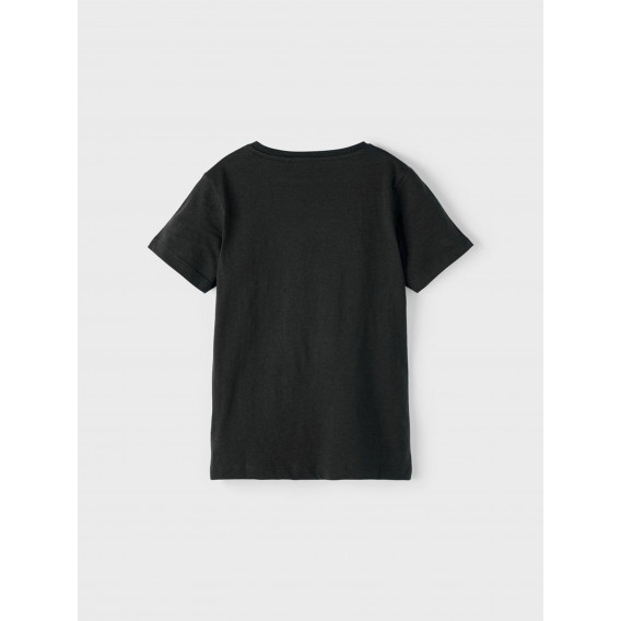 Βαμβακερό μπλουζάκι νέας γενιάς, μαύρο Name it 336625 
