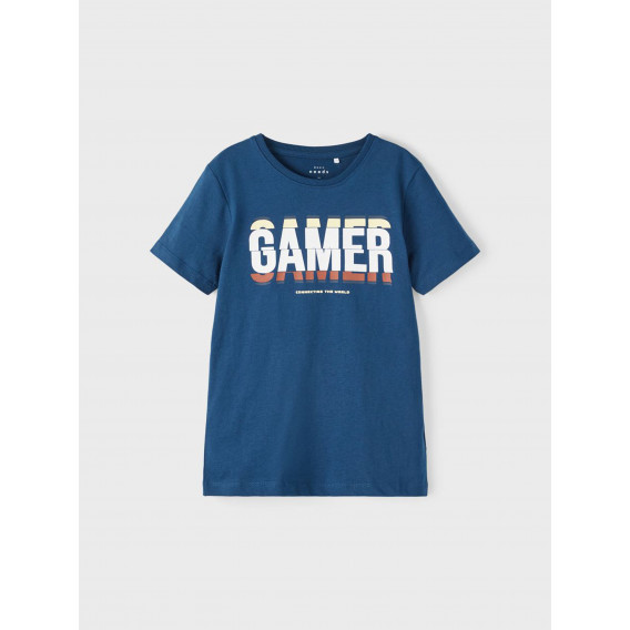 Gamer βαμβακερό μπλουζάκι, μπλε Name it 336630 