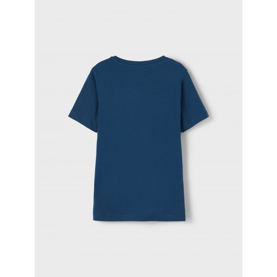Βαμβακερό T-shirt Θετικές δονήσεις, σκούρο μπλε Name it 336643 2
