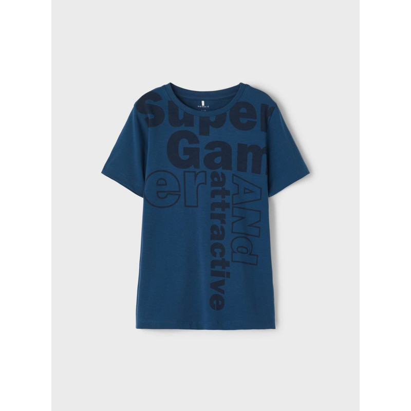 Βαμβακερό T-shirt Θετικές δονήσεις, σκούρο μπλε  336645