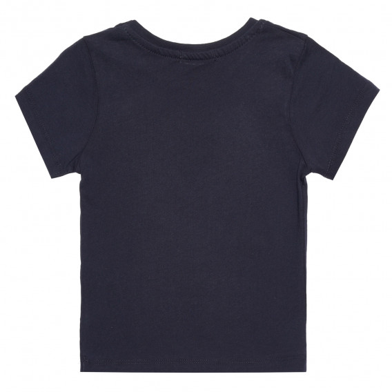 Βαμβακερή μπλούζα με σορτς, σκούρο μπλε και γκρι Acar 336667 5