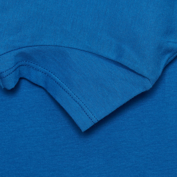 Βαμβακερό μπλουζάκι με τύπωμα την επωνυμία και ανανά, μπλε Benetton 336741 3