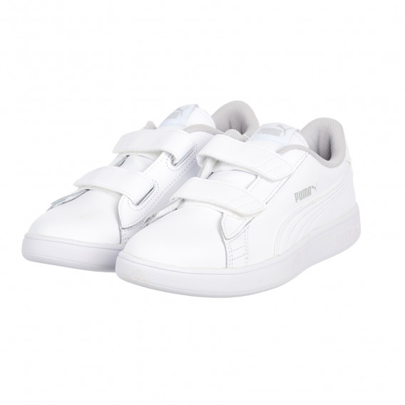 Πάνινα παπούτσια για ένα κορίτσι, λευκό Puma 338999 2