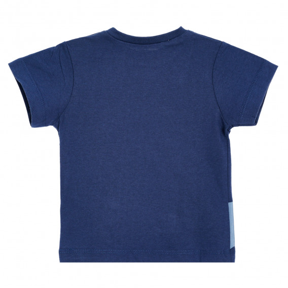 Βαμβακερό μπλουζάκι με στάμπα Baby Shark, μπλε ZY 339012 3