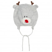 Πλεκτό καπέλο με χειμερινά μοτίβα "Rudolph", γκρι Cool club 339481 5