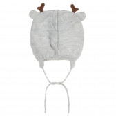 Πλεκτό καπέλο με χειμερινά μοτίβα "Rudolph", γκρι Cool club 339483 7
