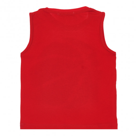 Βαμβακερή μπλούζα και σορτς σε κόκκινο και μαύρο Acar 339711 4