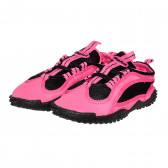 Παπούτσια Aqua σε ροζ χρώμα με μαύρες πινελιές Playshoes 339721 2