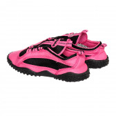 Παπούτσια Aqua σε ροζ χρώμα με μαύρες πινελιές Playshoes 339722 3