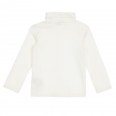 Βαμβακερή μπλούζα - πόλο με το λογότυπο της μάρκας για μωρό, λευκή Benetton 340546 4