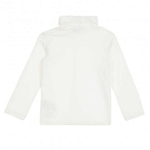 Βαμβακερή μπλούζα - πόλο με το λογότυπο της μάρκας για μωρό, λευκή Benetton 340546 4