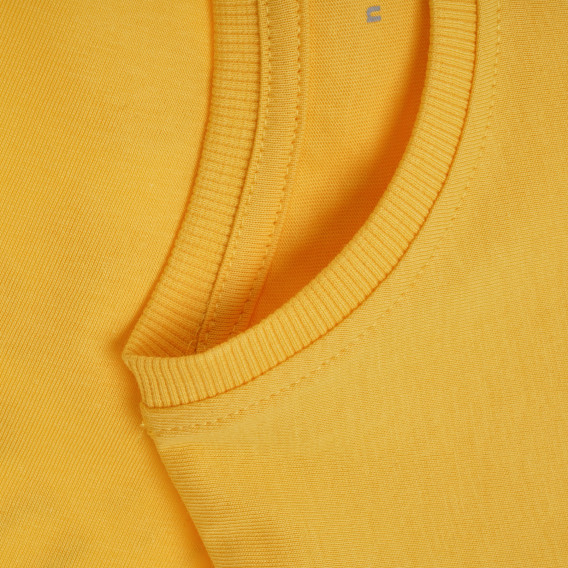 Βαμβακερό μπλουζάκι vintage spirit, κίτρινο Name it 340658 3