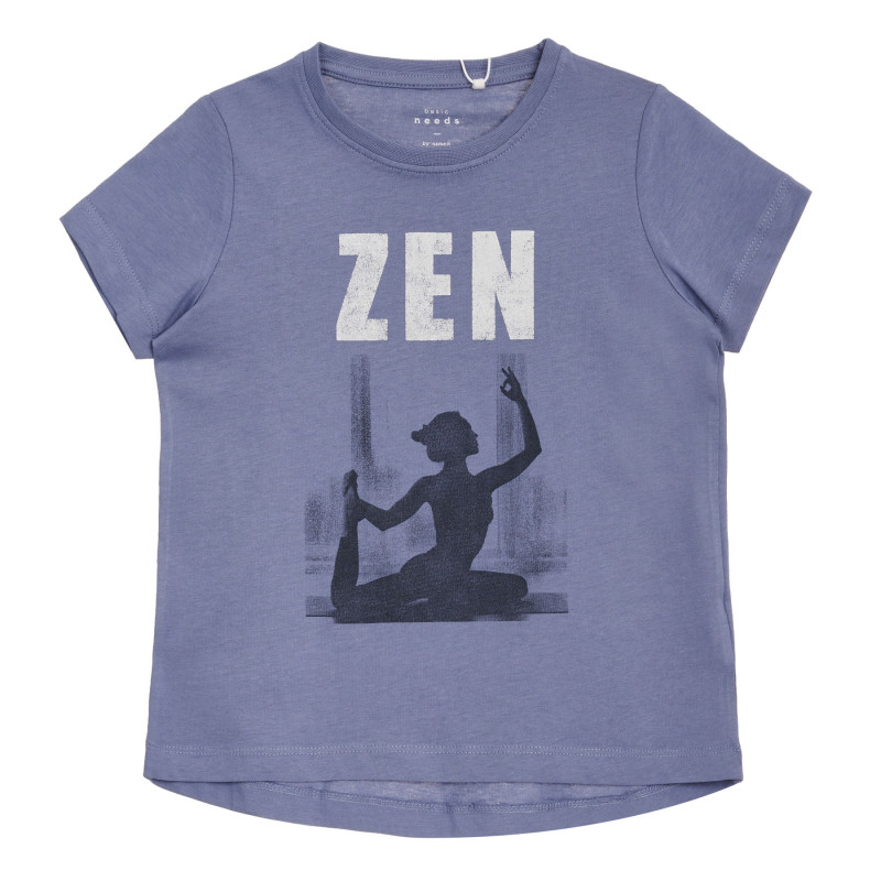 T-shirt ZEN βαμβακερό, μπλε  340672