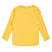 Βαμβακερή μπλούζα με μακριά μανίκια Dinos &amp; donuts για μωρά, κίτρινη Name it 340683 4