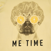 Βαμβακερό T-shirt Me time, κίτρινο Name it 340792 2