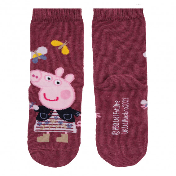Σετ με τρίχρωμες κάλτσες με στάμπες peppa pig Name it 340806 2