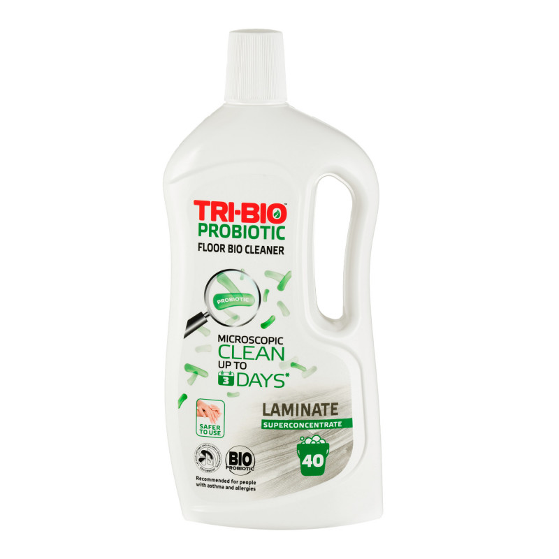 TRI-BIO Προβιοτικό οικολογικό καθαριστικό για πλαστικοποιημένο δάπεδο, 840 ml - 40 δόσεις   342354