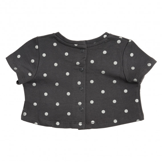 Βαμβακερή μπλούζα για μωρά με κοντό μανίκι γκρι Chicco 342954 4
