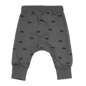 Βαμβακερό παντελόνι με graphic print για μωρό, γκρι Pinokio 344491 4
