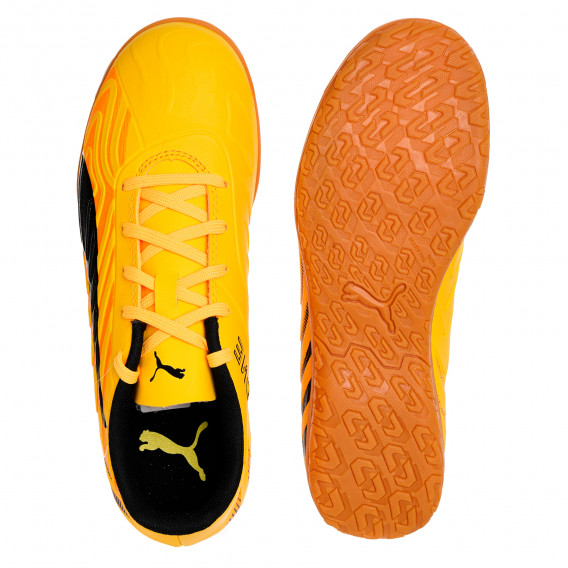 Κίτρινα αθλητικά παπούτσια τρεξίματος με μαύρες λεπτομέρειες Puma 344663 4