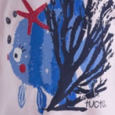 T-shirt σε λευκό χρώμα με τυπωμένα θαλασσινά σχέδια, για κορίτσι Tuc Tuc 34472 3