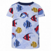 Βαμβακερό T-shirt με γιακά και πολύχρωμο σχέδιο ψάρι, για αγόρι Tuc Tuc 34500 