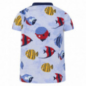 Βαμβακερό T-shirt με γιακά και πολύχρωμο σχέδιο ψάρι, για αγόρι Tuc Tuc 34501 2