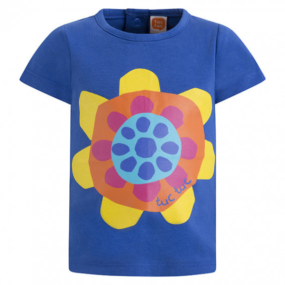 Βαμβακερό t-shirt για κορίτσι, με πολύχρωμo σχέδιο λουλούδι Tuc Tuc 34566 