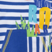 Βαμβακερή μπλούζα σε μπλε και άσπρες ρίγες με τσέπη Tuc Tuc 34583 3