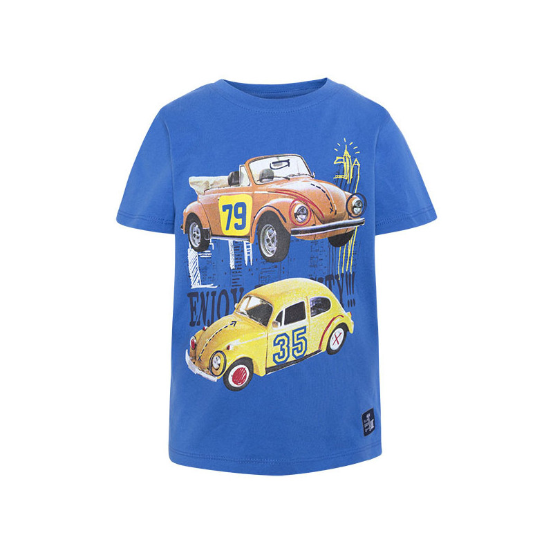 Βαμβακερό  t-shirt με στάμπα αυτοκίνητα, για αγόρι  34803