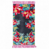 Πετσέτα παραλίας με κρόσσια και φλοράλ σχέδια, για κορίτσι Tuc Tuc 34853 
