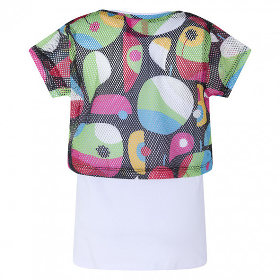 Επίμηκες μπλουζάκι, αποτελούμενο από 2 κομμάτια, με πολύχρωμα σχέδια, για κορίτσι Tuc Tuc 34902 2