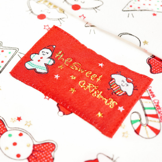 Βαμβακερή πιτζάμα με χριστουγεννιάτικα σχέδια, για κορίτσι Chicco 36519 4