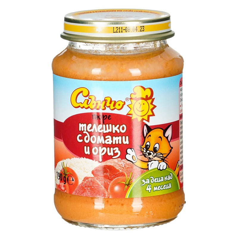 190 γρ. μοσχαρίσιος πουρές με ντομάτα και ρύζι για παιδί 4+ μηνών  368979