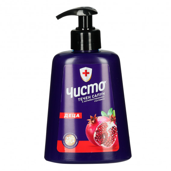 Υγρό σαπούνι με αντιβακτηριδιακά συστατικά για παιδιά, 250 ml.  Чисто 369017 