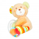 Βελούδινο αρκουδάκι με στρογγυλό παιχνίδι για καροτσάκι ή κούνια Lorelli 369260 