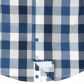 Βαμβακερό πουκάμισο για αγόρι, σε μπλε και άσπρο καρό Boboli 3693 4