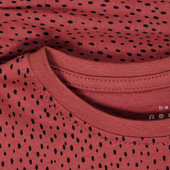 Οργανικό βαμβακερό φόρεμα με φιγούρα, ροζ Name it 369888 3