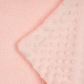 Βρεφική κουβέρτα 80 x 100 cm με απαλό αρκουδάκι, ροζ Inter Baby 370238 4